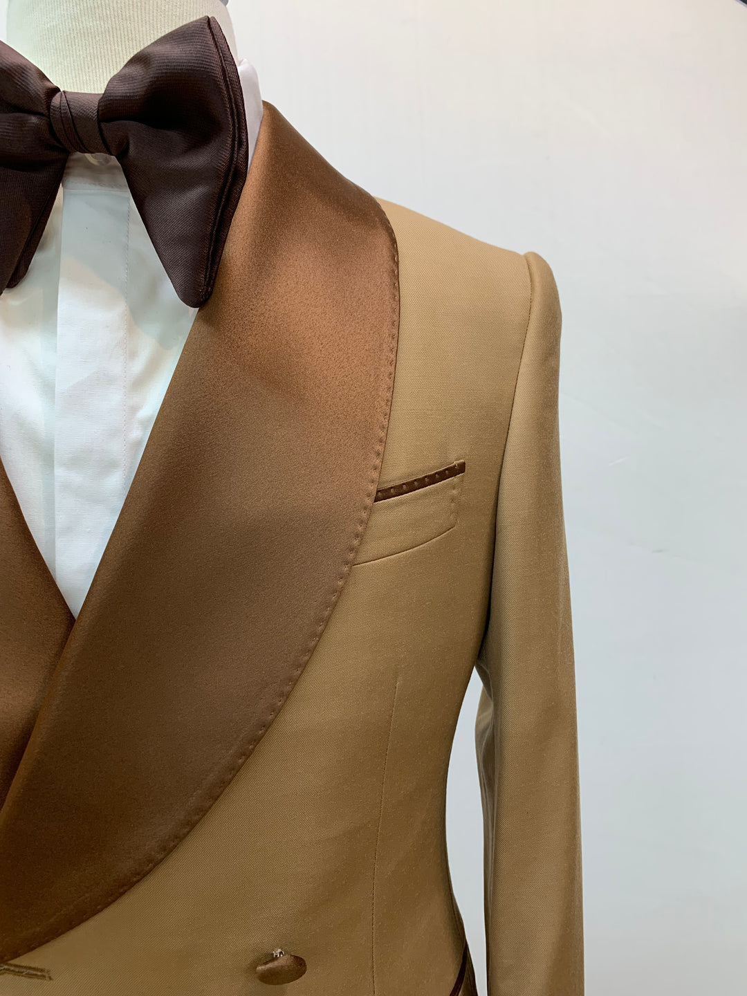 Shawl Double Breasted Brown Tuxedo