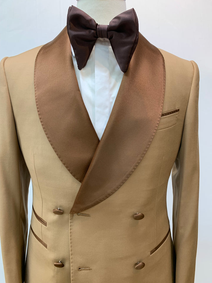 Shawl Double Breasted Brown Tuxedo