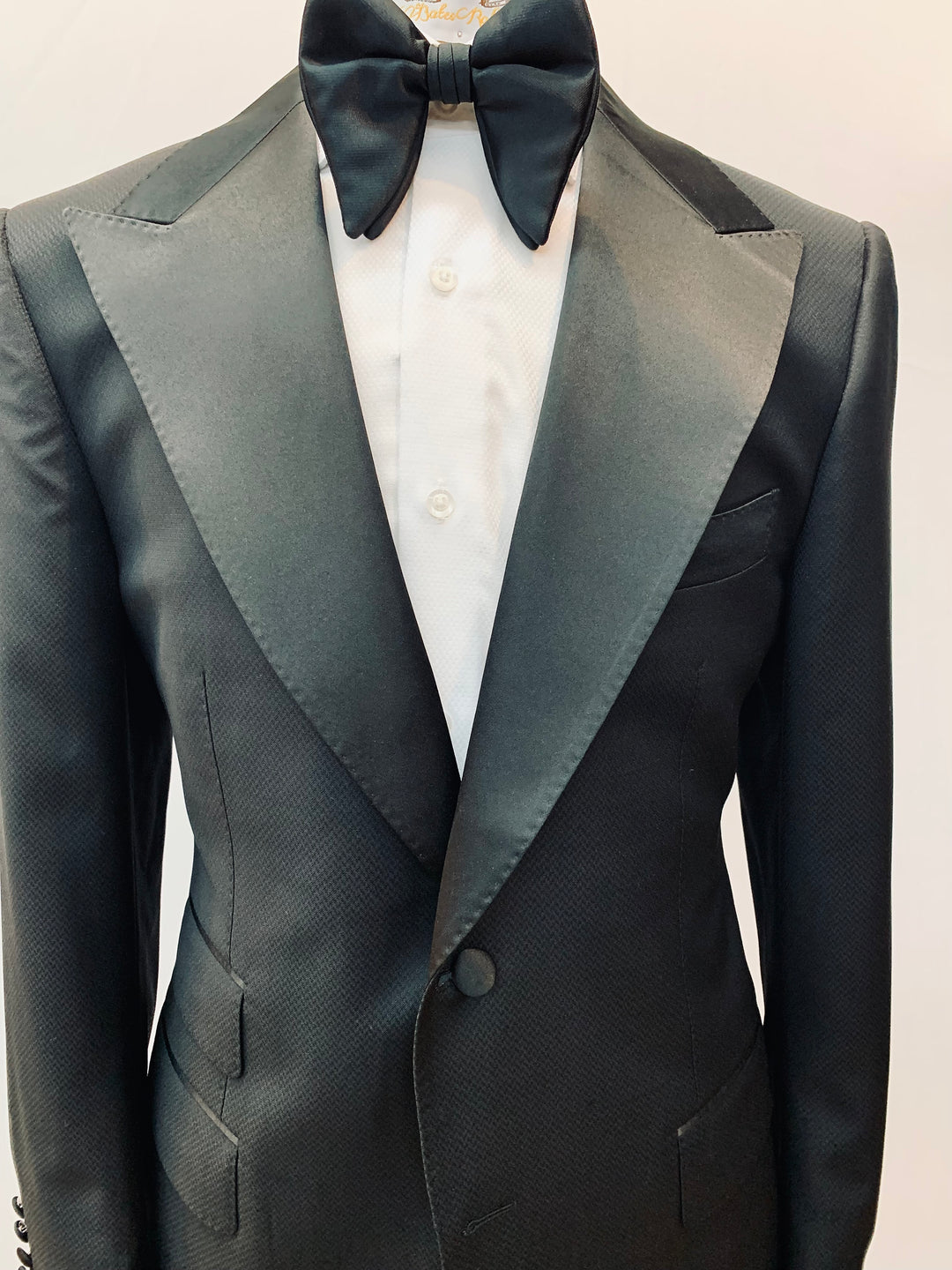 Black Textured Tuxedo with Black Pant