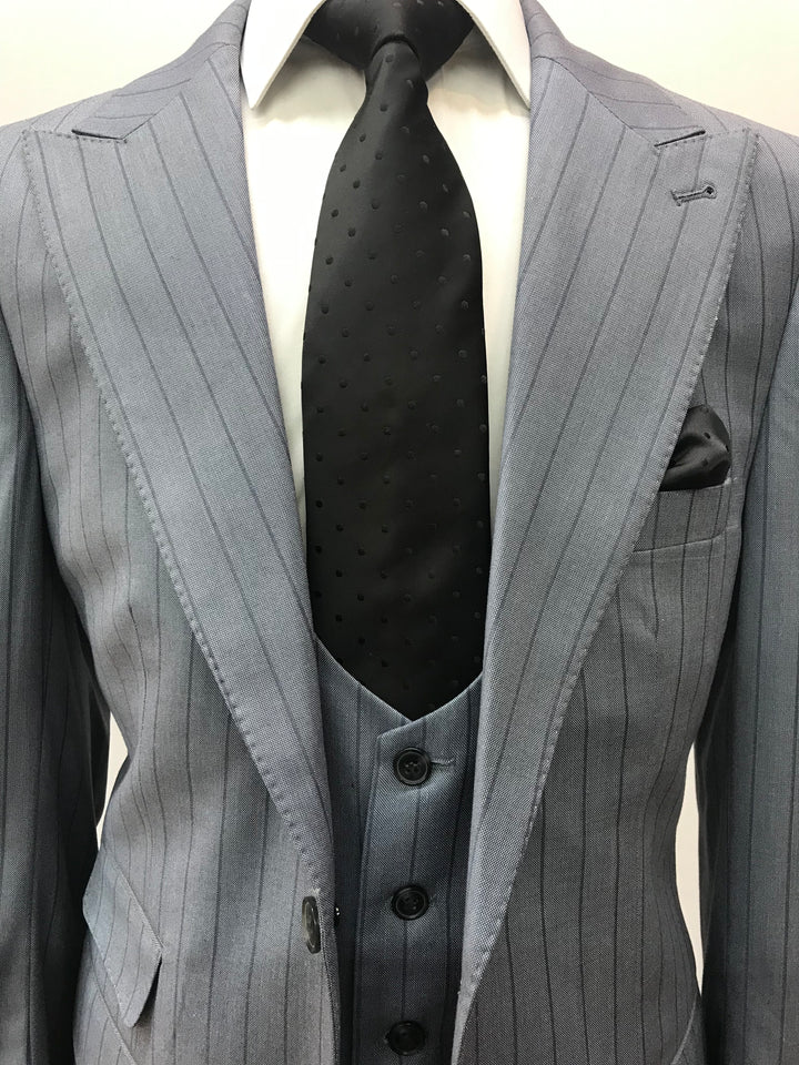 3pc Grey Tone Stripe