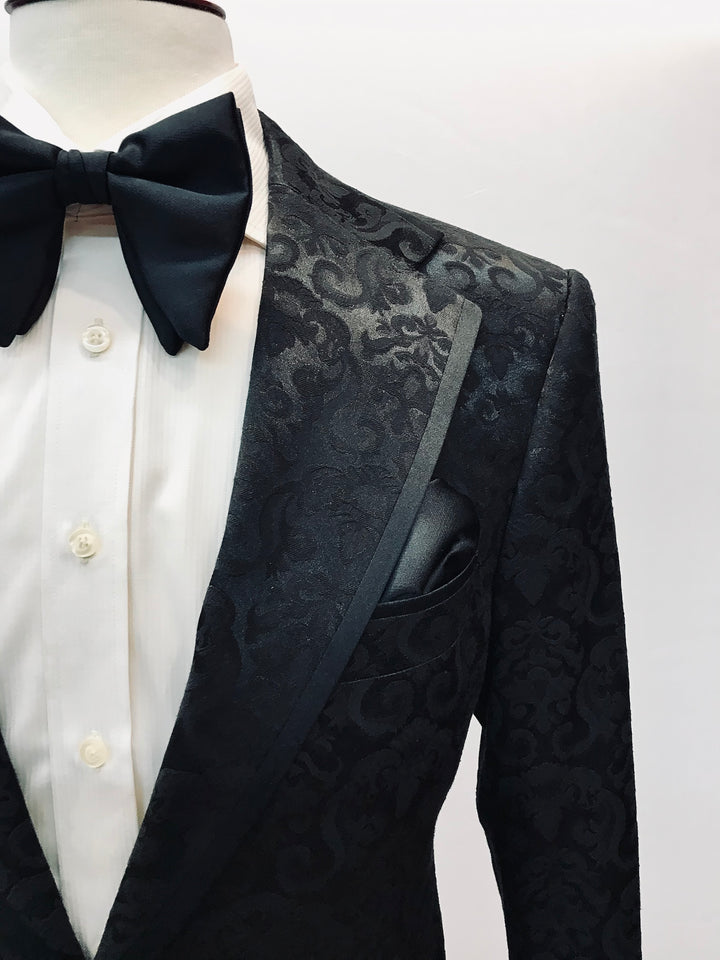 Black Paisley Tuxedo with Black Pant