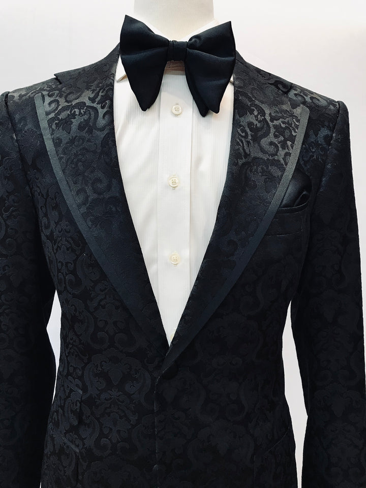 Black Paisley Tuxedo with Black Pant