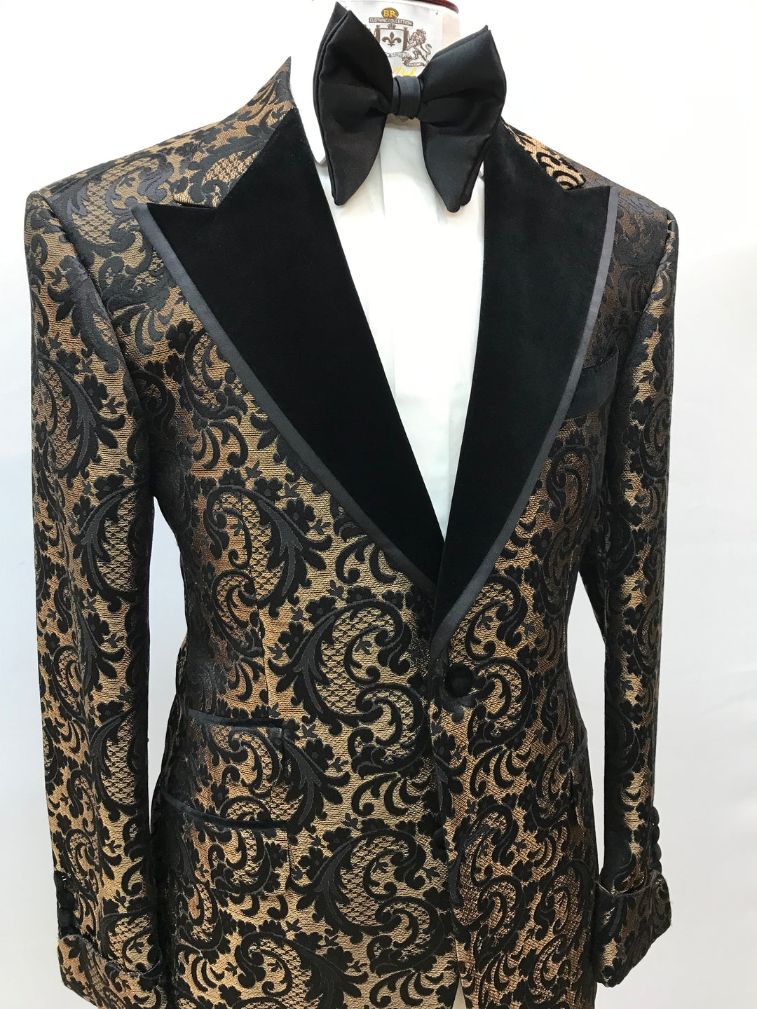 Antique Gold and Black Paisley Tuxedo