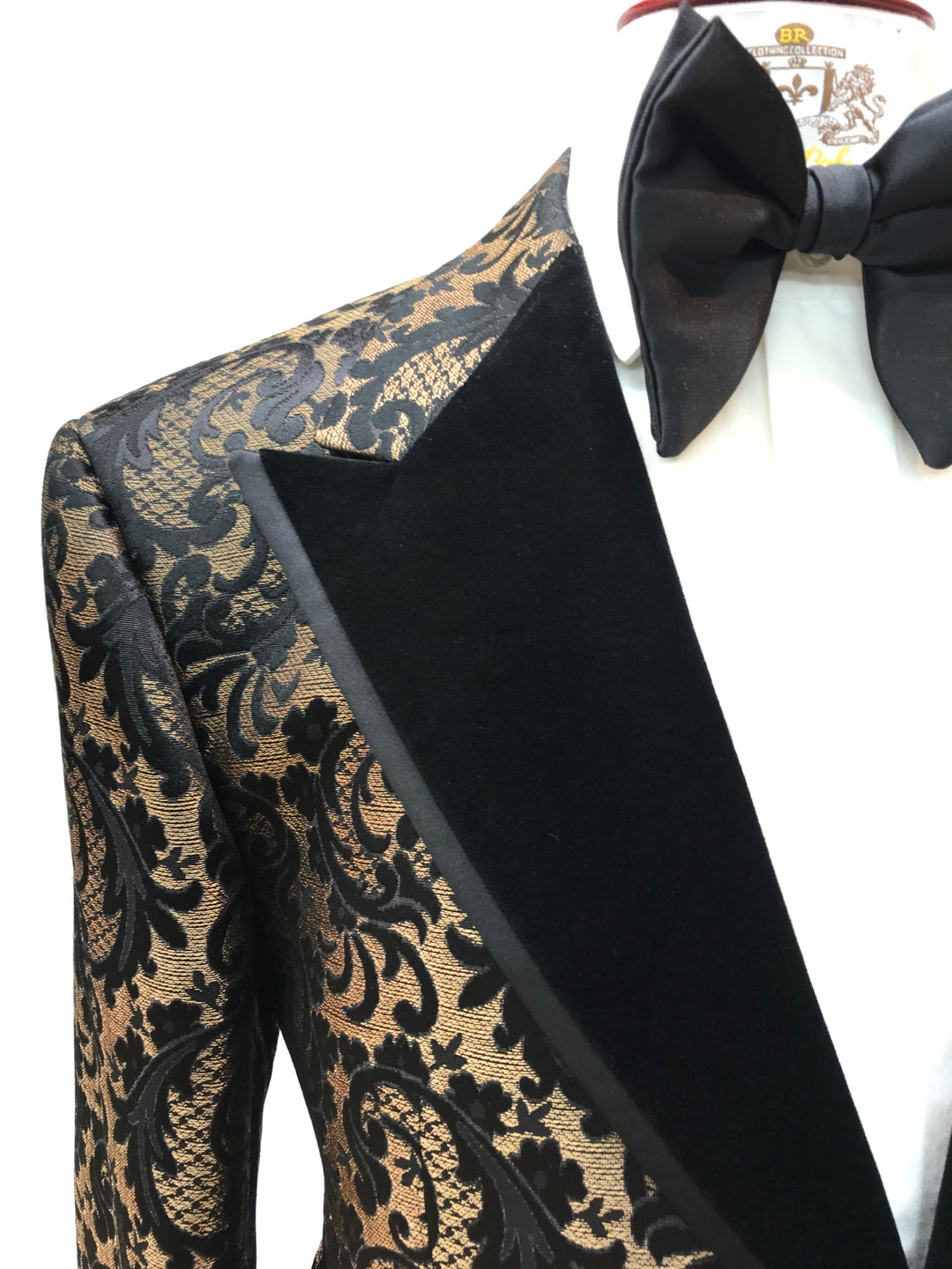 Antique Gold and Black Paisley Tuxedo