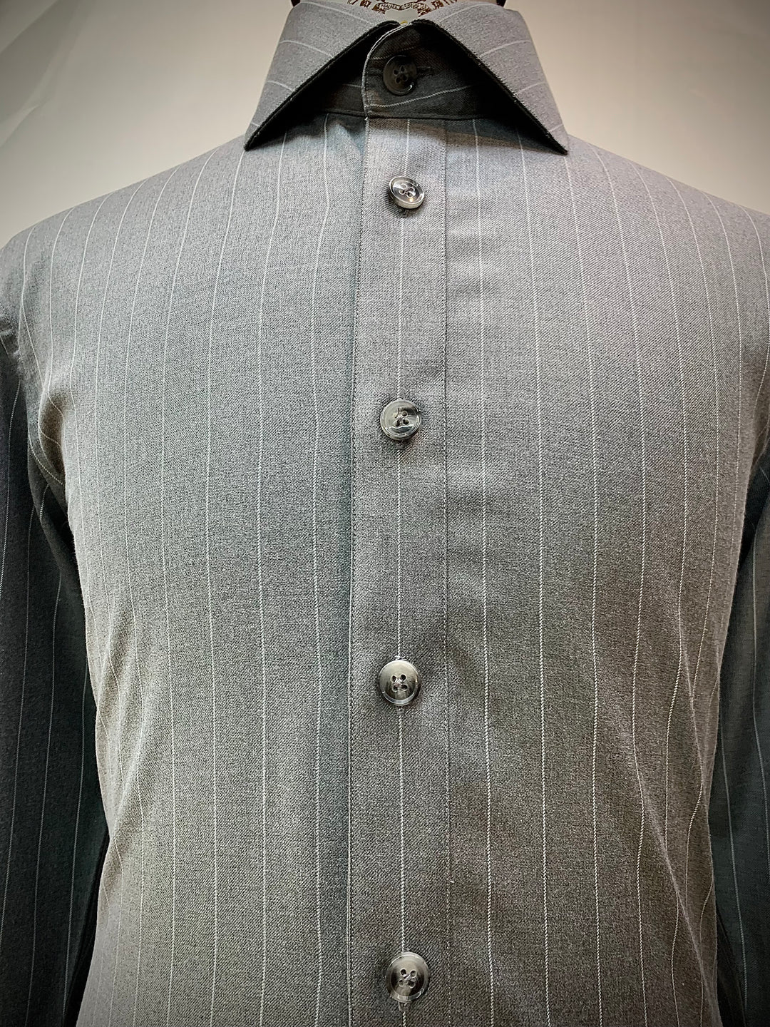 3pc Gray Pinstripe Suit with Matching Shirt